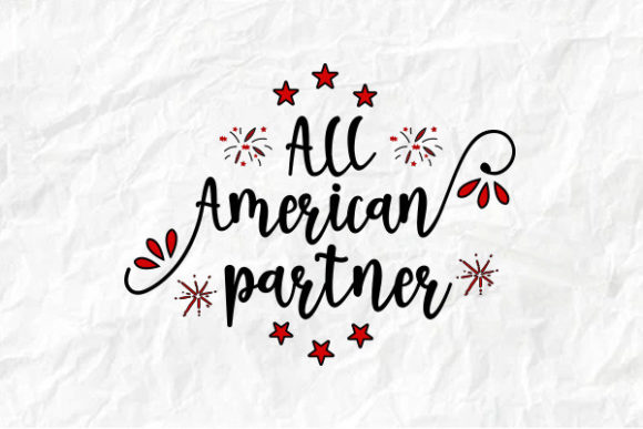 4th of July All American Partner T Shirt Graphics