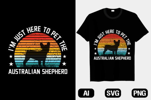 Australian Shepherd T-Shirt Designs V1 Graphics