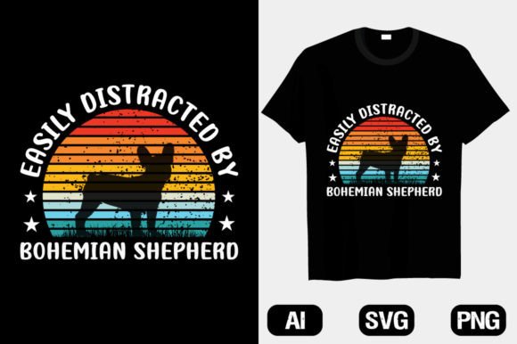 Bohemian Shepherd Dog Graphics & T-Shirt Designs