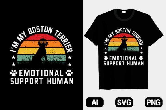 Boston Terrier Dog T-Shirt Designs Graphics