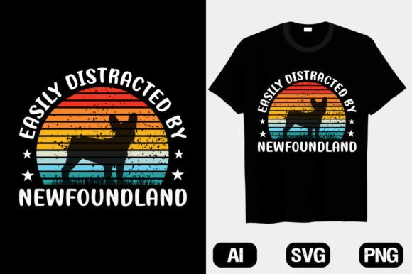 Newfoundland Dog T-Shirt Designs Graphics