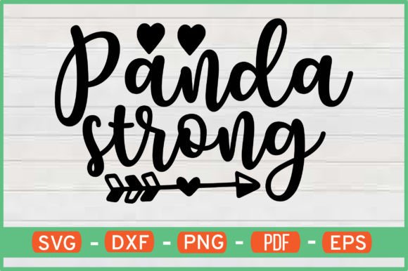 Panda Strong T-Shirt Designs SVG: Graphics for Crafts & Branding
