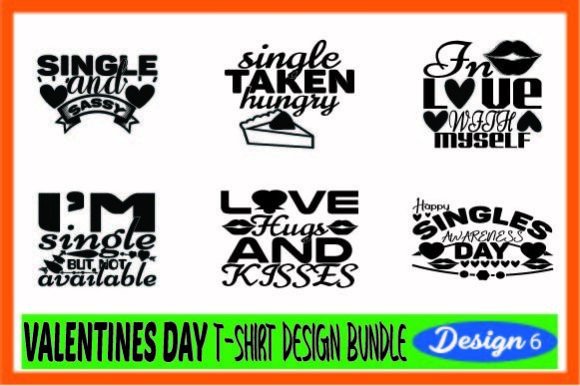 Valentines Day Graphics & T-Shirt Designs Bundle