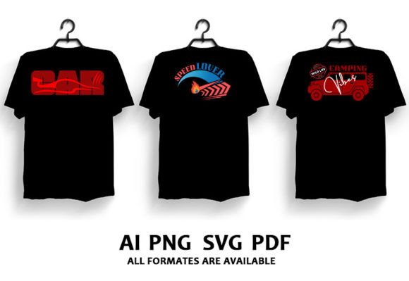 Vintage Car T-Shirt Designs Bundle V.1 Graphics